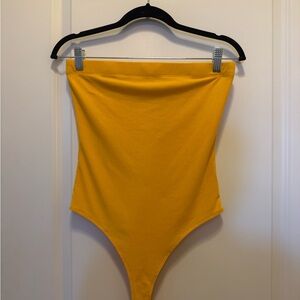 Double Zero Mustard Ribbed Top